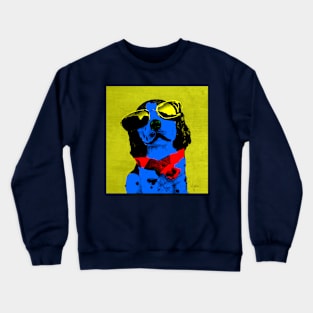 BLUE DOG FUNNY POP ART Crewneck Sweatshirt